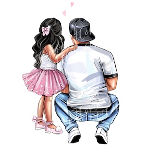 imágenes prediseñadas de papá e hija, papá, hija, imágenes prediseñadas, pegatina, día del papá, imagen, imágenes prediseñadas del día del padre, papá e hija png