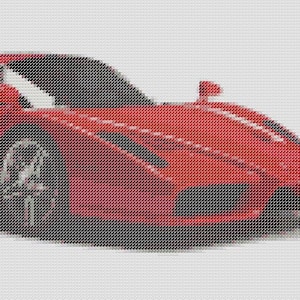 Enzo Ferrari Cross Stitch Pattern, Super Car Cross Stitch Pattern, Ferrari Cross Stitch Pattern