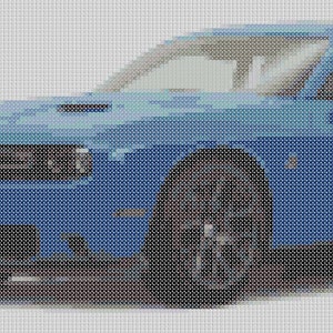 Sports Car Cross Stitch Pattern, Dodge Challenger Cross Stitch Pattern, Pony Car Cross Stitch Pattern