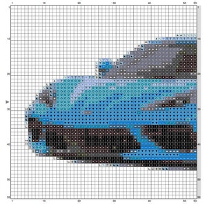Supercar Cross Stitch Pattern, Sports Car Cross Stitch Pattern