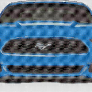 Sports Car Cross Stitch Pattern, Mustang Cross Stitch Pattern, Pony Car Cross Stitch Pattern