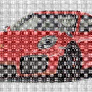 Supercar Cross Stitch Pattern, Sports Car Cross Stitch Pattern, Porsche GT3RS Cross Stitch Pattern, Porsche 911 GT3RS