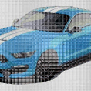 Sports Car Cross Stitch Pattern, Mustang Shelby GT350 Cross Stitch Pattern, Pony Car Cross Stitch Pattern