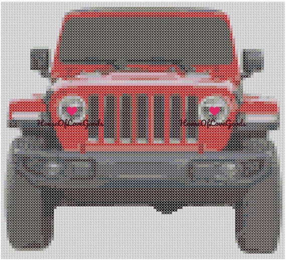 Jeep Cross Stitch Pattern, Jeep Wrangler Cross Stitch Pattern, Car Cross  Stitch Pattern - Etsy