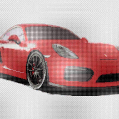 Supercar Cross Stitch Pattern Sports Car Cross Stitch - Etsy