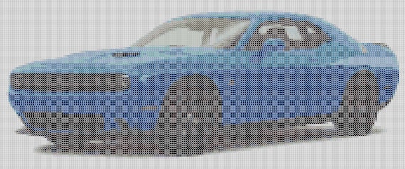 t　オーダー刺繍アート作品　DODGE CHALLENGER Sports Car Cross Stitch Pattern, Dodge Challenger Cross Stitch