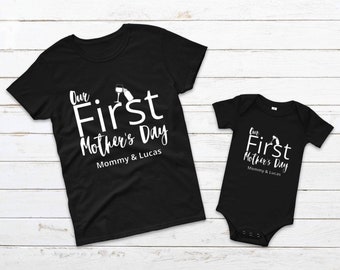 Our First Mothers Day Matching Mother and Son Shirts 1st Mother's Day Shirts Mommy and Me Shirts Mother Son Matching Mother's Day Shirts Boy