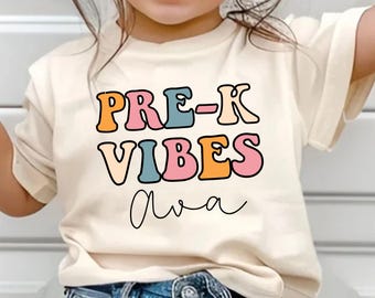 Personalized Pre-K Girls Shirt, First Day of School Outfit