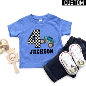 Monster Truck birthday shirt, Monster truck matching family shirt, Monster Jam Party Tshirt, 4th MOnster Truck shirt, Monster Truck Bash