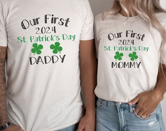 First St Patrick's Day matching family shirt, Baby's first St Patrick's day, Shamrock family shirt