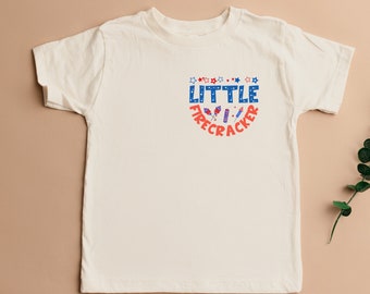 4th of july toddler shirt, little firecracker Kids Shirt, Boys 4th Of July Kids Shirt, Freedom Toddler Tee