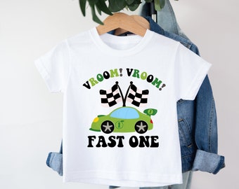 fast one birthday shirt, Race car 1st birthday shirt, first birthday shirt boy, fast one shirt