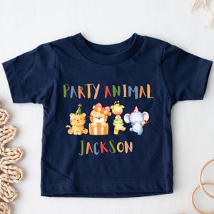 Personalized Party Animal Birthday shirt, toddler zoo birthday shirt, personalized safari birthday shirt, safari birthday tee