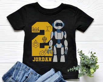 Robot Birthday Shirt,  Robot Shirt, Retro Robot, Robot party, 1st 2nd 3rd 4th 5th 6th 7th 8th 9th Birthday