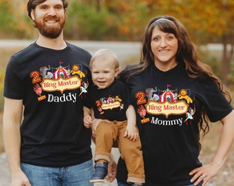 Personalized Circus Birthday Shirt, Carnival Family Matching Tee