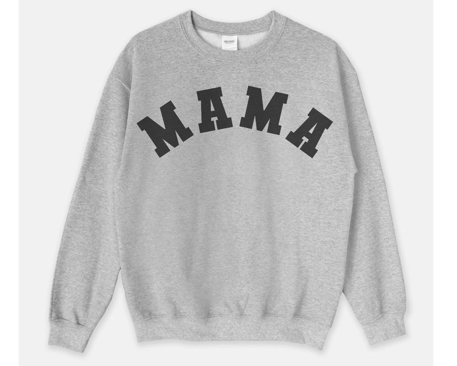 Mama Sweatshirt Grey Cute Mom Sweater New Mom Sweatshirt Etsy UK