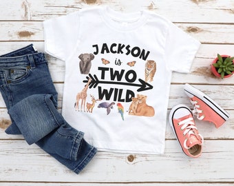 Safari Two Wild Shirt, Two Wild boy, Two Wild birthday, Second birthday gift, Baby shirts, Boy Birthday, Safari birthday, two wild theme