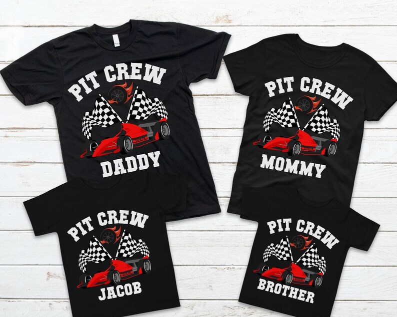 Matching Pit Crew Race Car Birthday Shirt, Matching Family Race Birthday Shirt, Birthday Outfit, Race Car Party Outfit, Pit Crew Shirt image 3