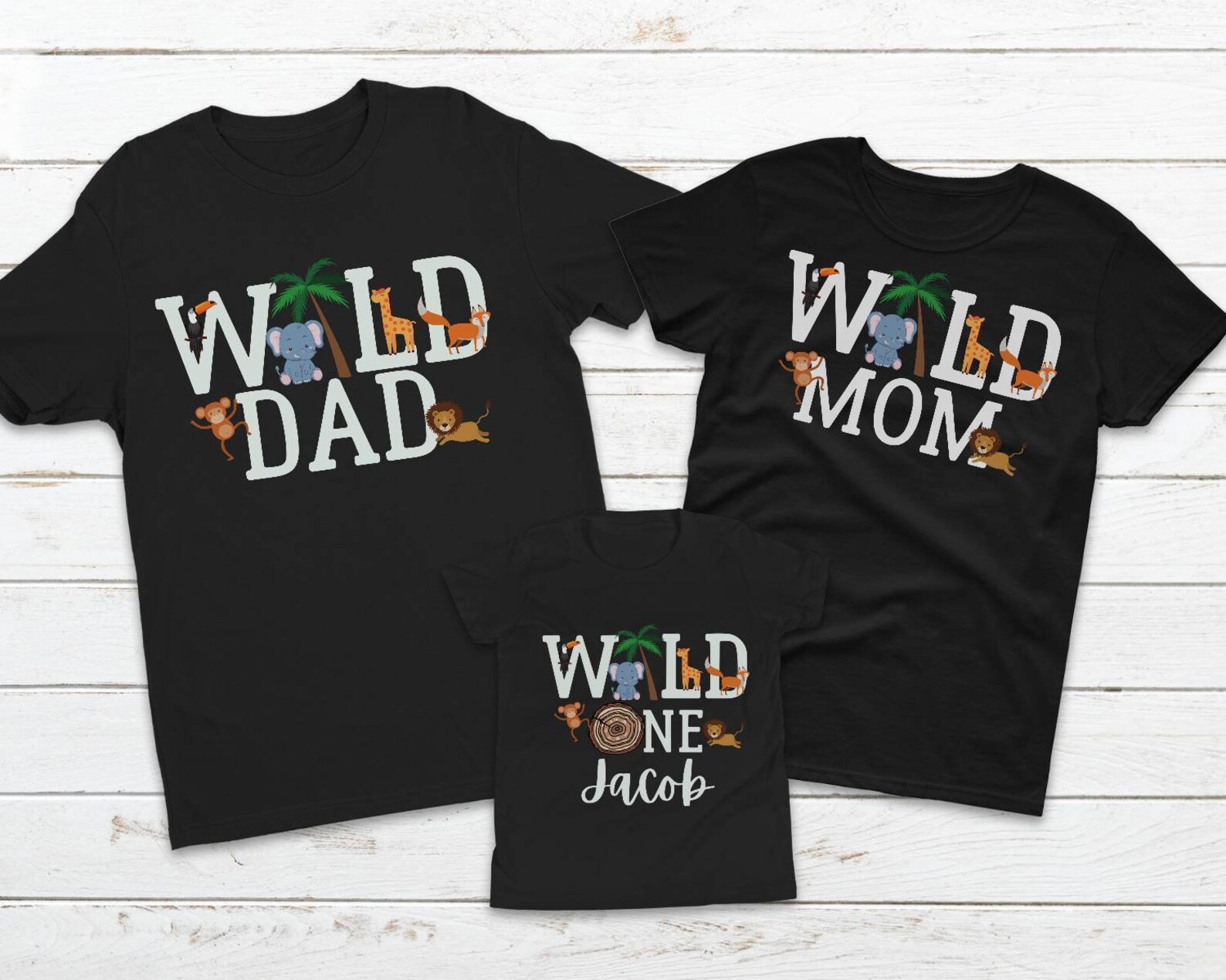wild one family t shirts
