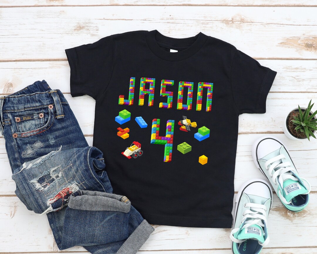 Building Blocks Birthday Boy Shirt, Brick Nerd Kid Tee - Etsy