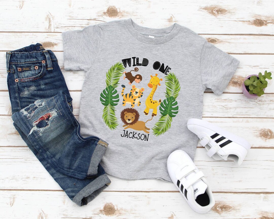 Wild one safari animals zoo 1st first birthday shirt wild - Etsy Österreich