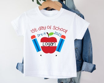 pre k first day shirt, Pre K Shirt, First Day Of Pre K Shirt, Personalized First Day Of Pre K Shirt ,First Day Of Pre K Shirts, Boy, girl