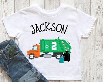 Garbage Truck Recycle Dump truck birthday shirt, Toddler birthday T-shirt, Construction Theme Birthday, Custom