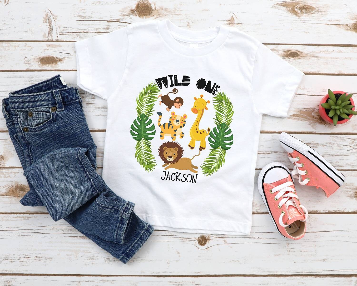 Wild One Safari 1st Birthday Shirt, Zoo Animals - Etsy