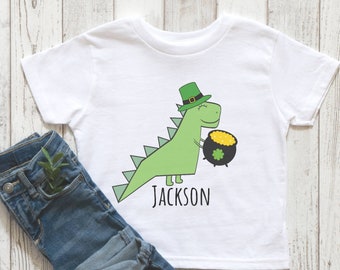 dinosaur st patricks shirt  Dinosaur Boy Girl Baby Kids St Patricks Day Shirt kids st patricks day shirt