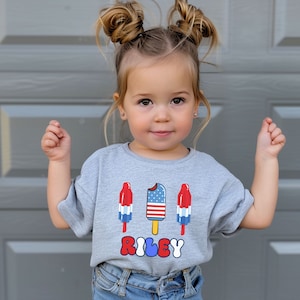 personalized 4th of july shirt toddler , personalized name shirt, custom 4th of july shirt, cute,  baby 4th of july shirt, popsicle shirt