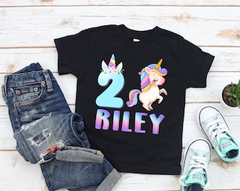 unicorn name shirt, unicorn birthday shirt, personalized toddler unicorn shirt, custom unicorn shirt, unicorn birthday tee