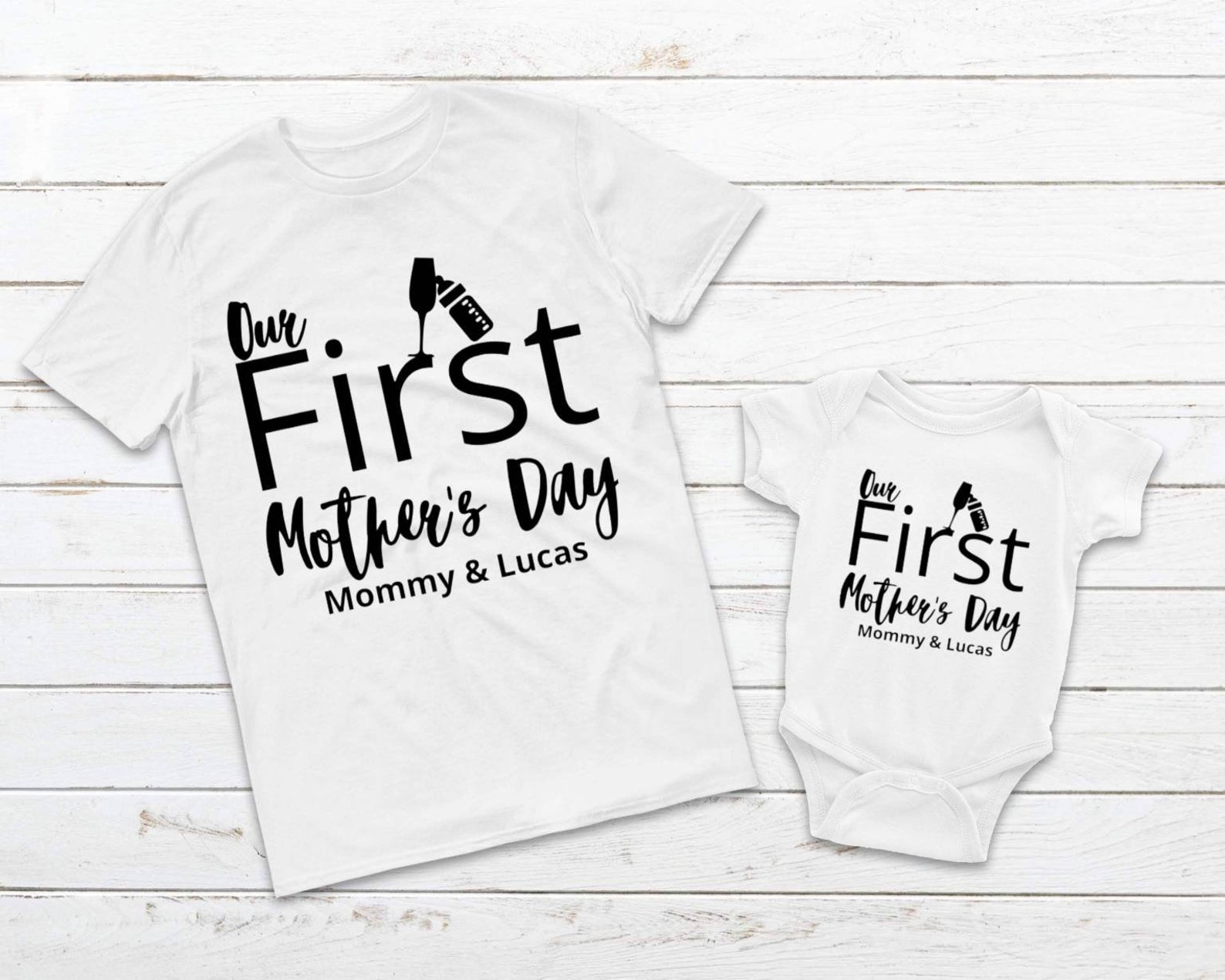 Our First Mothers Day Matching Mother and Son Shirts 1st - Etsy