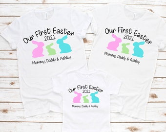 Matching Family Easter shirts, Mommy Daddy Baby Easter Shirts, 1st Easter Family, First Easter Shirts, Eater Family Shirts
