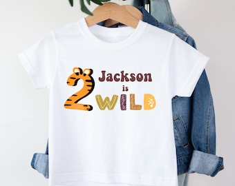 Two Wild Birthday Shirt boy, two wild family shirts, personalized two wild shirt, Two Wild 2nd Birthday, Safari Jungle Zoo Animal