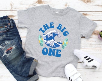 The Big One Shirt, 1st Birthday Shirt, Surf Birthday Outfit, Toddler Boy, Surfs Up, Surfer, Catch A Wave, Surf Birthday Shirt