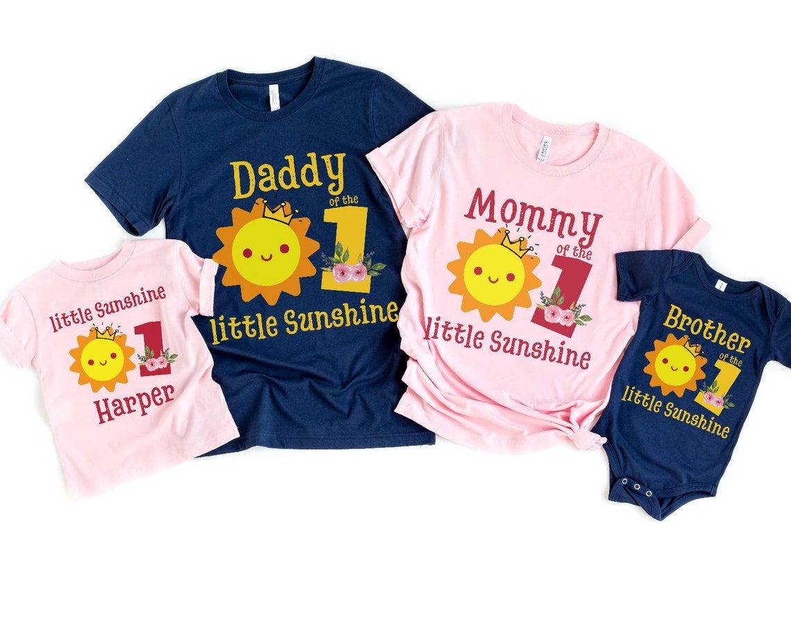 Sunshine Birthday Family Shirt 1st Birthday Mom Shirt You Etsy
