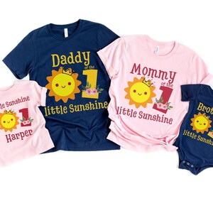 sunshine birthday family shirt, 1st birthday mom shirt, You are my sunshine birthday shirt