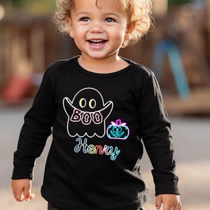 Personalized Kids Halloween Shirt: Custom Name Cotton Tee