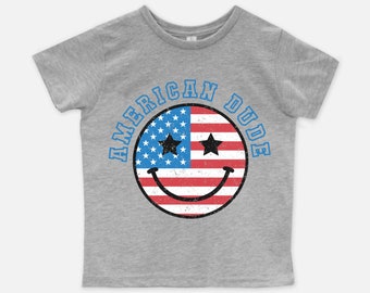 4th of july toddler shirt, American Dude Kids Shirt, Boys 4th Of July Kids Shirt, Freedom Toddler Tee