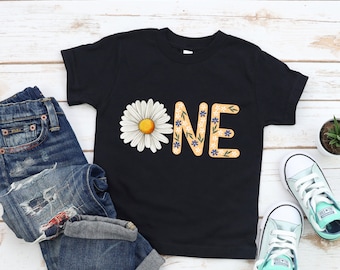 One Daisy Birthday Shirt, 1st birthday shirt girl, kids summer shirts, daisy birthday shirt