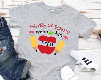 pre k first day shirt, Pre K Shirt, First Day Of Pre K Shirt, Personalized First Day Of Pre K Shirt ,First Day Of Pre K Shirts, Boy, girl