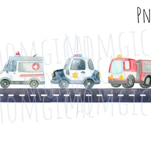 緊急車両 png、救急車 png、消防車 png、緊急車両昇華