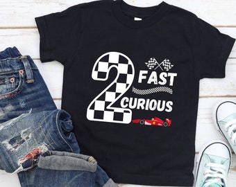 two fast two curious shirt, race car 2nd birthday shirt, 2 fast 2 curious birthday , race car birthday shirt, toddler boy birthday themes