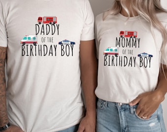 Emergency Vehicle Birthday Shirt, Matching Family Rescue Shirt