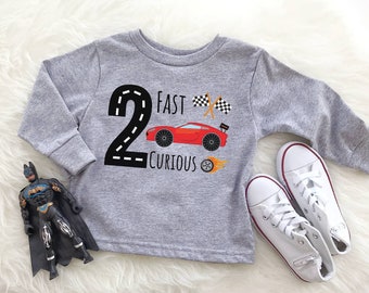 two fast two curious shirt, race car 2nd birthday shirt, 2 fast 2 curious birthday , race car birthday shirt, toddler boy birthday themes