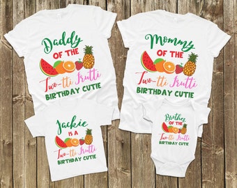 Two-tti Fruity Birthday Shirt,  Fruit Birthday, 2nd Birthday, Second Birthday Family Shirts, Tutti Fruitti Birthday Fruit 2nd Birthday Two