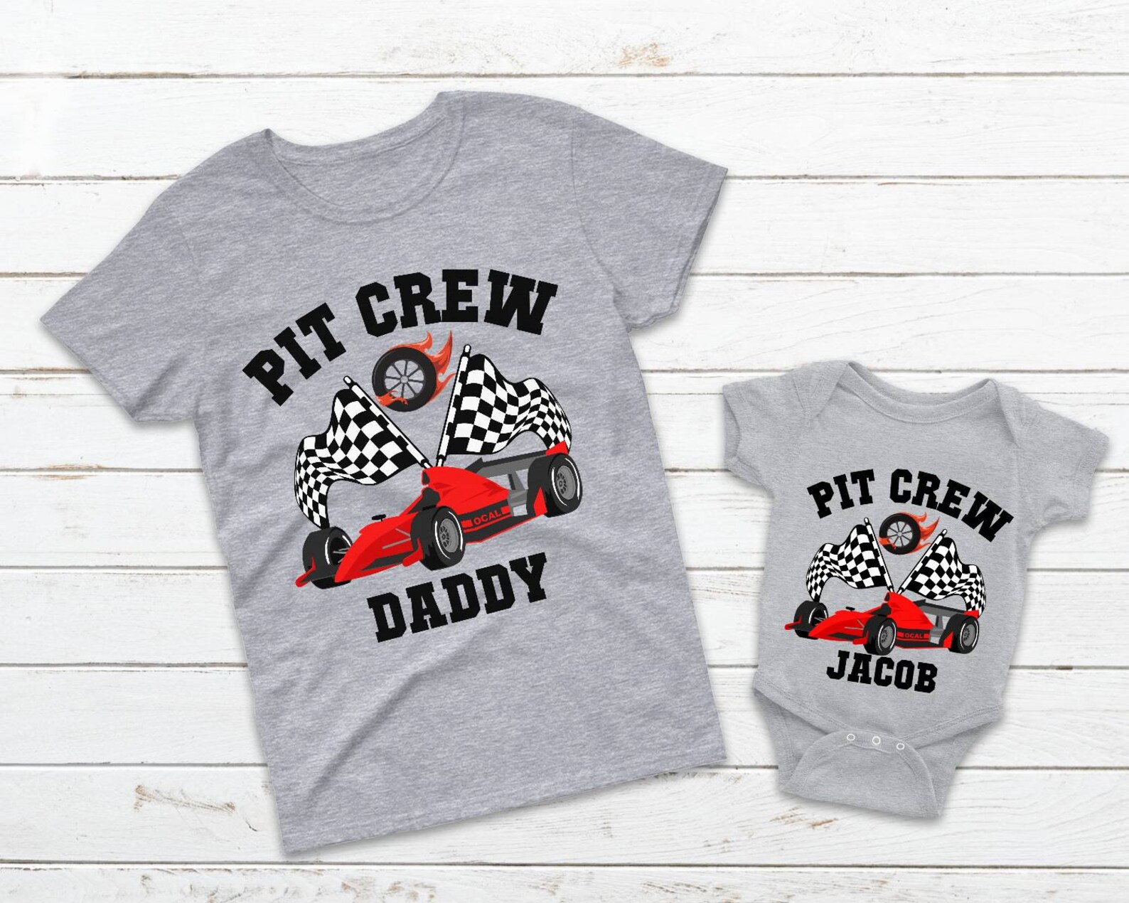 Matching Pit Crew Race Car Birthday Shirt Matching Family Etsy