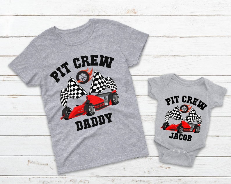 Matching Pit Crew Race Car Birthday Shirt, Matching Family Race Birthday Shirt, Birthday Outfit, Race Car Party Outfit, Pit Crew Shirt image 5