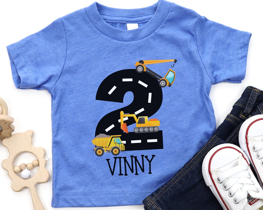 Construction Birthday Shirt, Excavator Digger Party, Any Age - Etsy
