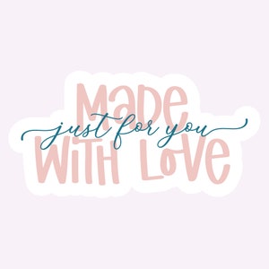 Pegatinas de agradecimiento, pegatina para pequeñas empresas, hechas con amor, pegatinas de pedido, solo para usted, pegatina de embalaje, etiqueta comercial